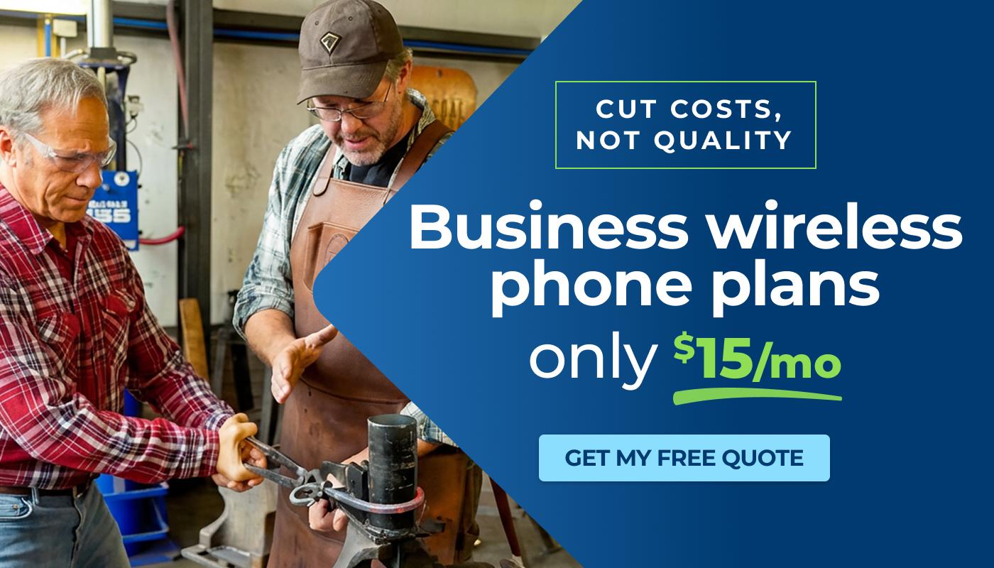 Cut costs, not quality. Business wireless phone plans only $15 a month.