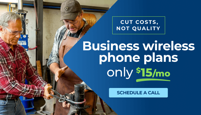 Cut costs, not quality. Business wireless phone plans only $15/mo.