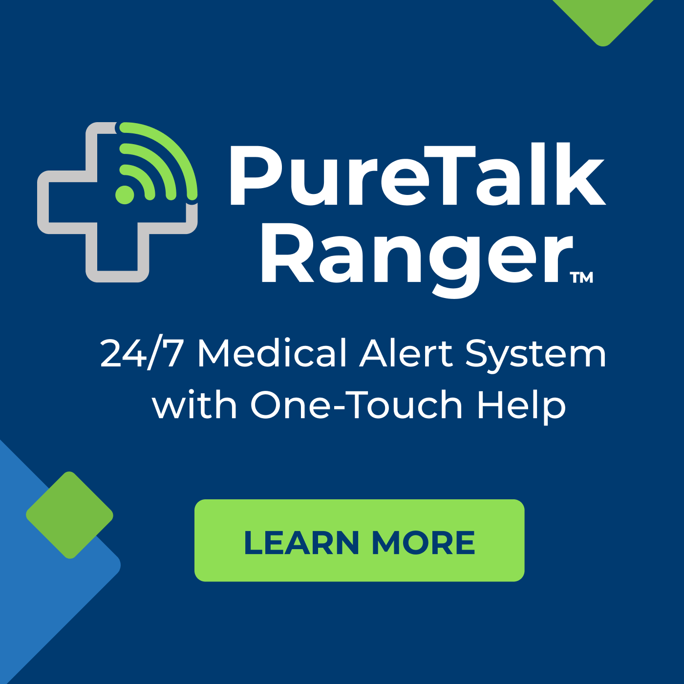 Puretalk Ranger - 24/7 Medical Alert System with One-Touch Help