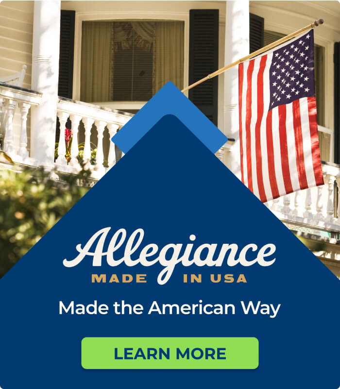 Allegiance - Made in USA. Made the American Way. Click to Learn more
