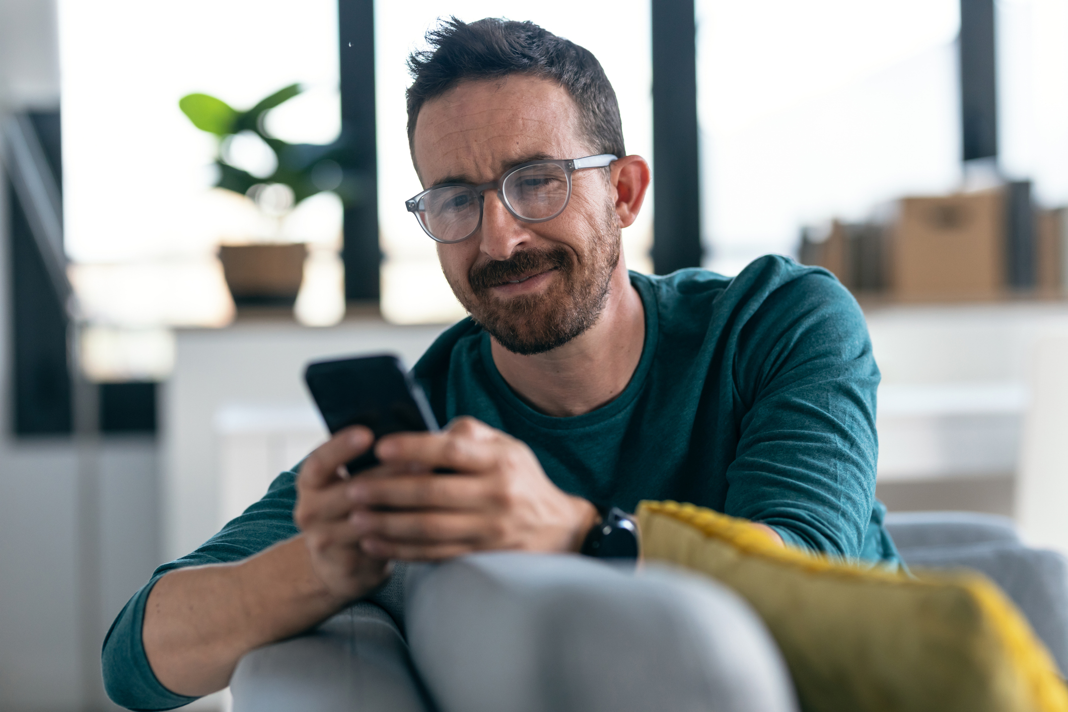 Man looking at his phone