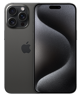 Image of: PureTalk Apple iPhone 15 Pro MAX 256GB Black Titanium