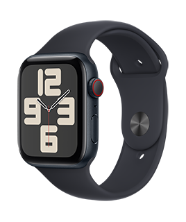 Apple Watch SE GPS + Cellular 44mm Midnight Aluminum Midnight Sport Band M/L